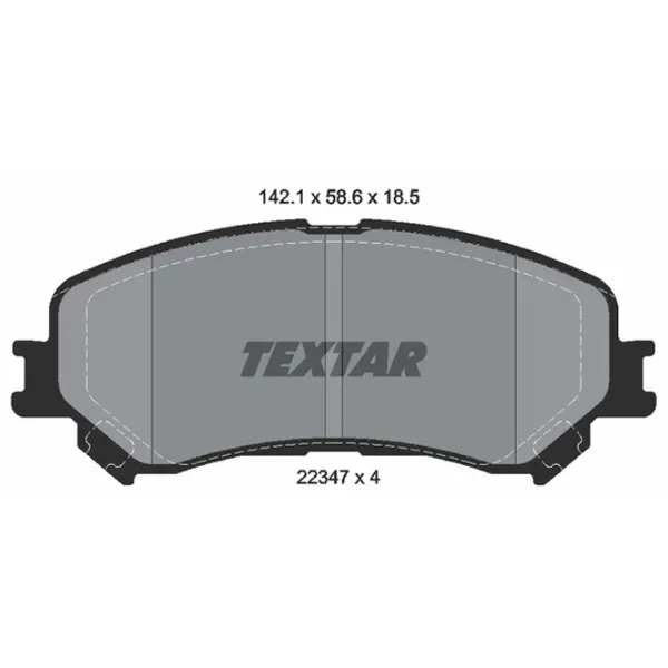 Тормозные колодки Textar 2234701 передние/ дисковые photo 2 Тормозные колодки Textar 2234701 передние/ дисковые photo 2