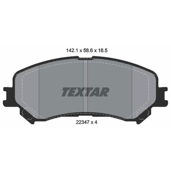 Тормозные колодки Textar 2234701 передние/ дисковые photo 2 Тормозные колодки Textar 2234701 передние/ дисковые photo 2