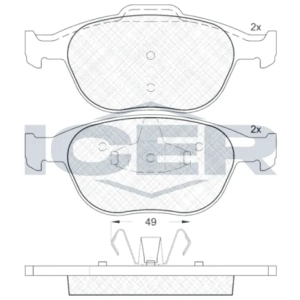 Тормозные колодки Icer 181537 задние/ дисковые photo 2 Тормозные колодки Icer 181537 задние/ дисковые photo 2