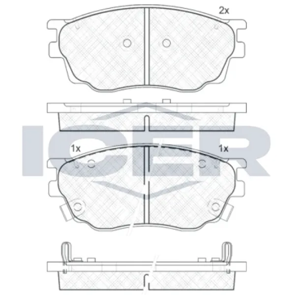 Тормозные колодки Icer 181542 передние/ дисковые photo 2