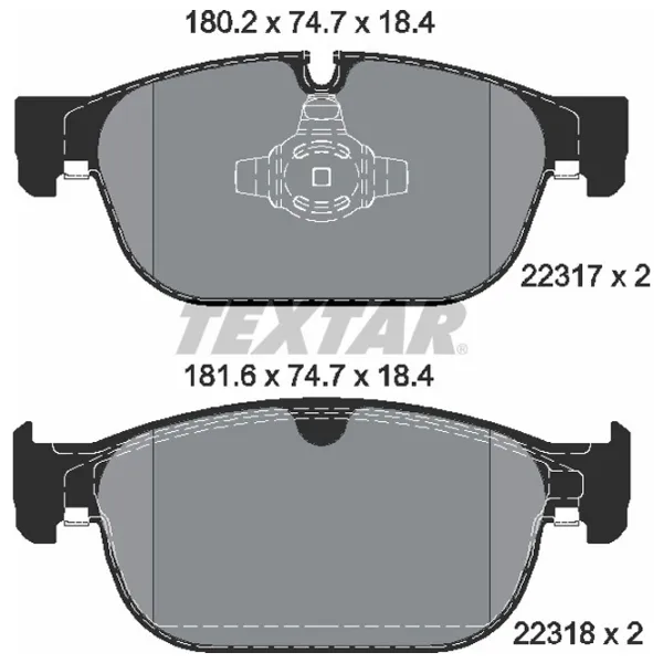 Тормозные колодки Textar 2231701 передние/ дисковые photo 2 Тормозные колодки Textar 2231701 передние/ дисковые photo 2