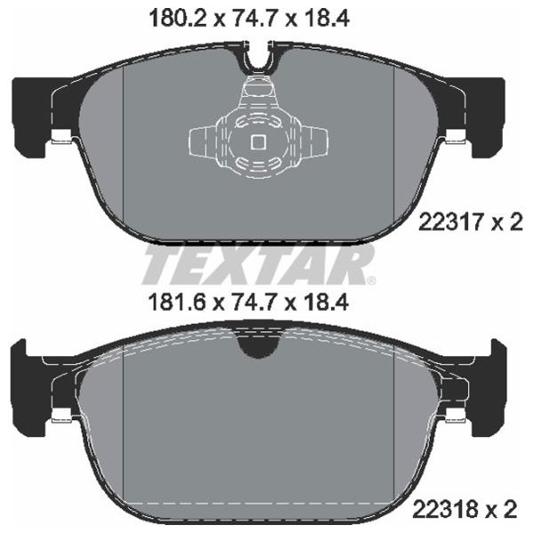 Тормозные колодки Textar 2231701 передние/ дисковые photo 2 Тормозные колодки Textar 2231701 передние/ дисковые photo 2