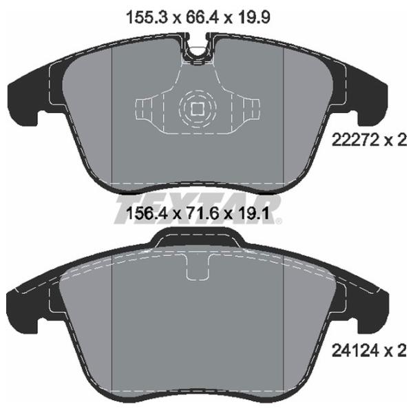 Тормозные колодки Textar 2227201 передние/ дисковые photo 2 Тормозные колодки Textar 2227201 передние/ дисковые photo 2