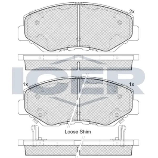 Plăcuțe de frână Icer 181558 față/ disk photo 2
