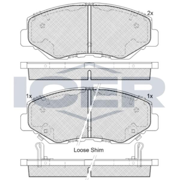 Plăcuțe de frână Icer 181558 față/ disk photo 2