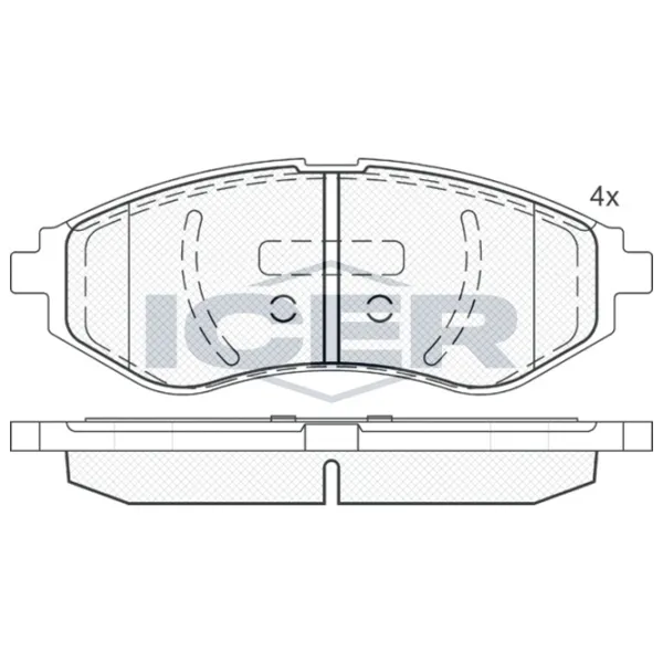 Plăcuțe de frână Icer 181566 față/ disk photo 2