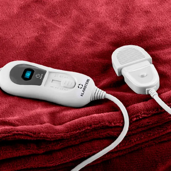 Pătură electrică Klarstein Dr. Watson XL 120 W/ Pluș/ Red photo 2