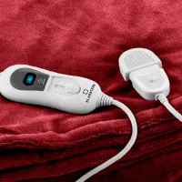 Pătură electrică Klarstein Dr. Watson XL 120 W/ Pluș/ Red photo 2