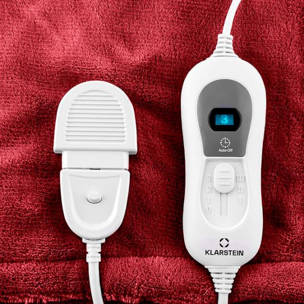 Pătură electrică Klarstein Dr. Watson XL 120 W/ Pluș/ Red photo 3