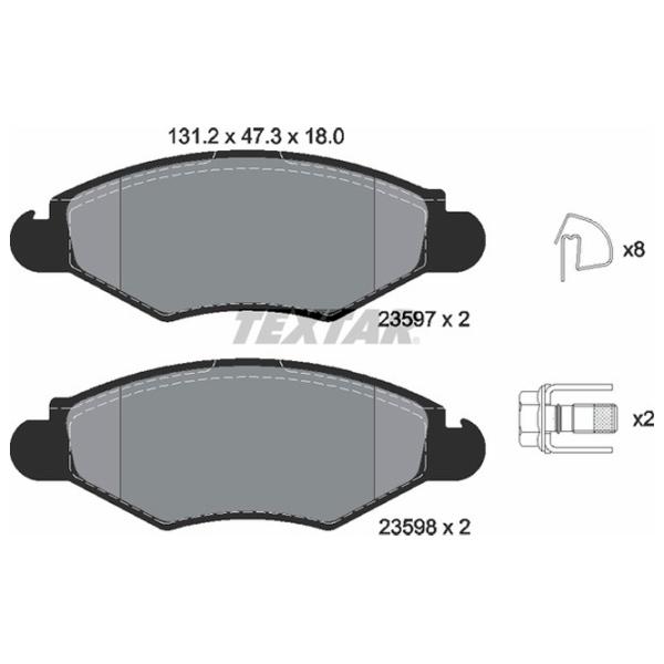 Тормозные колодки Textar 2359703 передние/ дисковые photo 2