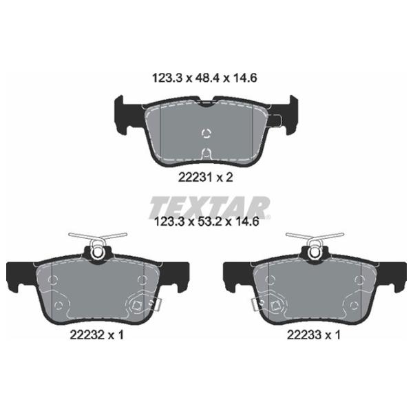 Тормозные колодки Textar 2223103 задние/ дисковые photo 2 Тормозные колодки Textar 2223103 задние/ дисковые photo 2