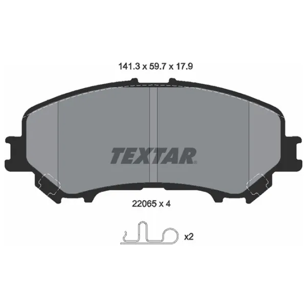Plăcuțe de frână Textar 2206501 față/ disk photo 2 Plăcuțe de frână Textar 2206501 față/ disk photo 2