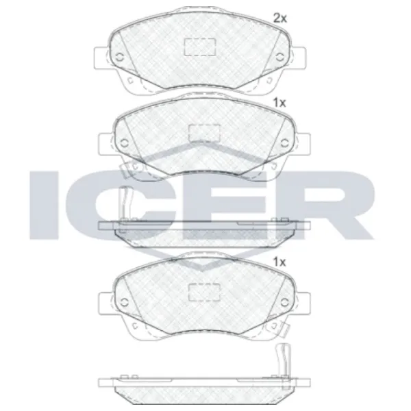 Plăcuțe de frână Icer 181573 față/ disk photo 2 Plăcuțe de frână Icer 181573 față/ disk photo 2