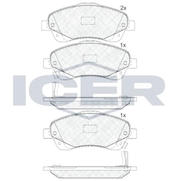Plăcuțe de frână Icer 181573 față/ disk photo 2 Plăcuțe de frână Icer 181573 față/ disk photo 2