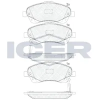 Plăcuțe de frână Icer 181573 față/ disk photo 2