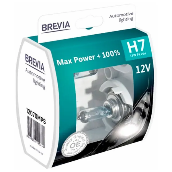 Автомобильная лампа Brevia Max Power +100% Галоген/ H7/ PX26d/ 60 - 55 Вт photo 2 Автомобильная лампа Brevia Max Power +100% Галоген/ H7/ PX26d/ 60 - 55 Вт photo 2