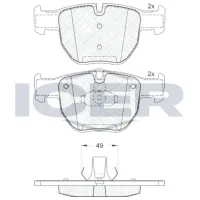 Plăcuțe de frână Icer 181574 față/ disk photo 2