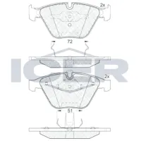 Plăcuțe de frână Icer 181577 față/ disk photo 2