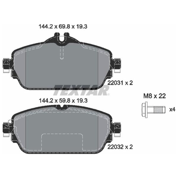 Plăcuțe de frână Textar 2203102 față/ disk photo 2