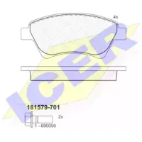 Plăcuțe de frână Icer 181579-701 față/ disk photo 2