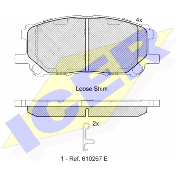 Тормозные колодки Icer 181584 передние/ дисковые photo 2