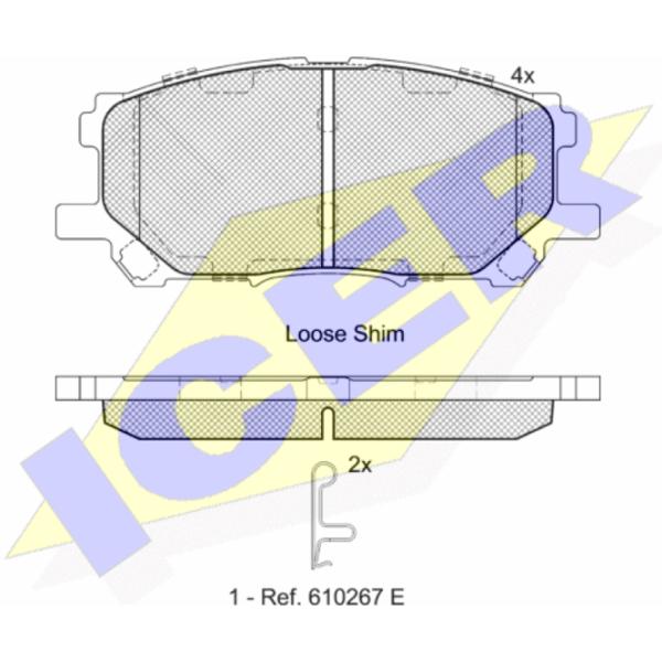 Тормозные колодки Icer 181584 передние/ дисковые photo 2