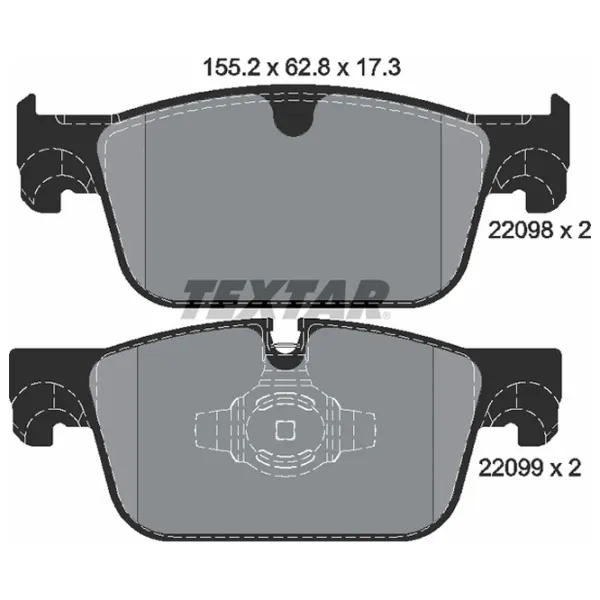 Тормозные колодки Textar 2209801 передние/ дисковые photo 2 Тормозные колодки Textar 2209801 передние/ дисковые photo 2
