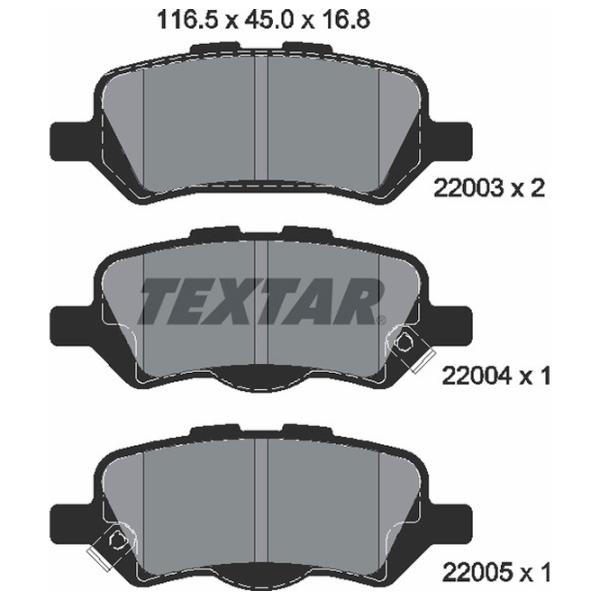 Plăcuțe de frână Textar 2200301 față/ disk photo 2 Plăcuțe de frână Textar 2200301 față/ disk photo 2