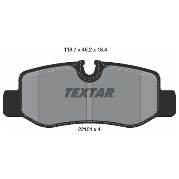 Тормозные колодки Textar 2210101 задние/ дисковые photo 2 Тормозные колодки Textar 2210101 задние/ дисковые photo 2