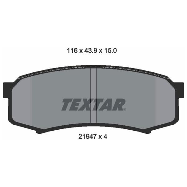 Тормозные колодки Textar 2194701 задние/ дисковые photo 2 Тормозные колодки Textar 2194701 задние/ дисковые photo 2