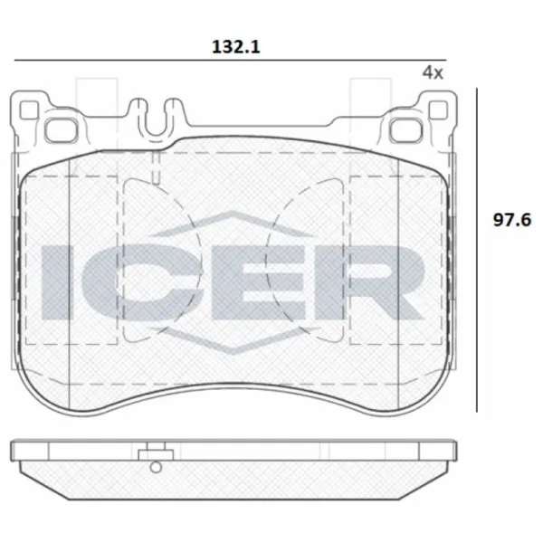 Plăcuțe de frână Icer 182080 față/ disk photo 2 Plăcuțe de frână Icer 182080 față/ disk photo 2