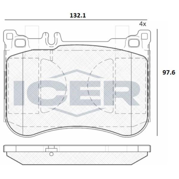 Plăcuțe de frână Icer 182080 față/ disk photo 2 Plăcuțe de frână Icer 182080 față/ disk photo 2