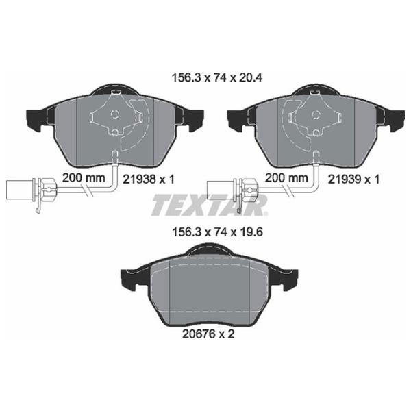 Тормозные колодки Textar 2193801 передние/ дисковые photo 2 Тормозные колодки Textar 2193801 передние/ дисковые photo 2