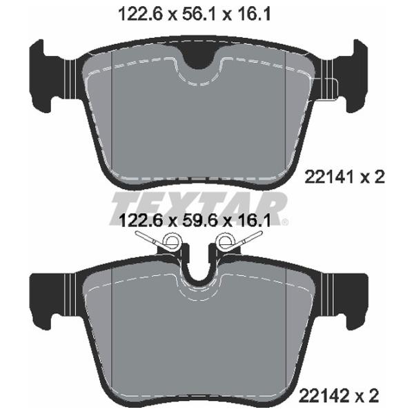 Plăcuțe de frână Textar 2214101 spate/ disk photo 2 Plăcuțe de frână Textar 2214101 spate/ disk photo 2