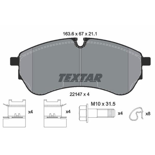 Plăcuțe de frână Textar 2214701 spate/ disk photo 2 Plăcuțe de frână Textar 2214701 spate/ disk photo 2