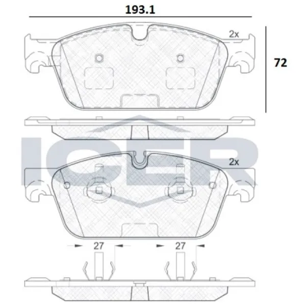 Plăcuțe de frână Icer 182105 față/ disk photo 2 Plăcuțe de frână Icer 182105 față/ disk photo 2