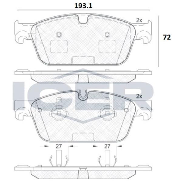 Plăcuțe de frână Icer 182105 față/ disk photo 2 Plăcuțe de frână Icer 182105 față/ disk photo 2
