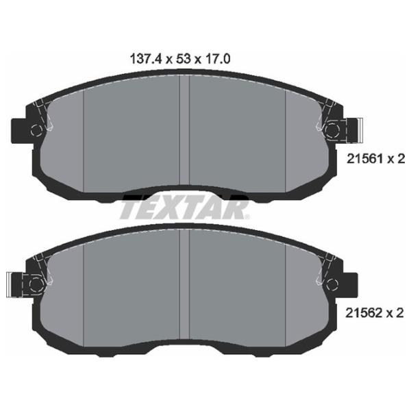 Plăcuțe de frână Textar 2156201 față/ disk photo 2 Plăcuțe de frână Textar 2156201 față/ disk photo 2