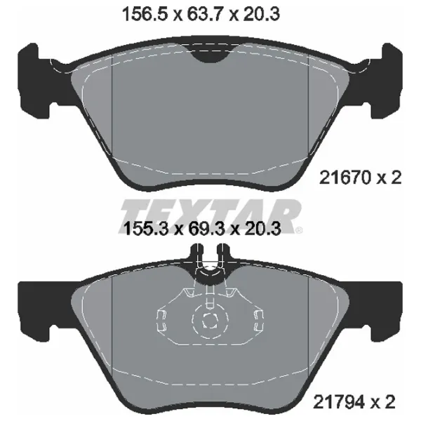 Plăcuțe de frână Textar 2167001 față/ disk photo 2 Plăcuțe de frână Textar 2167001 față/ disk photo 2