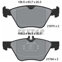 Тормозные колодки Textar 2167001 передние/ дисковые photo 2