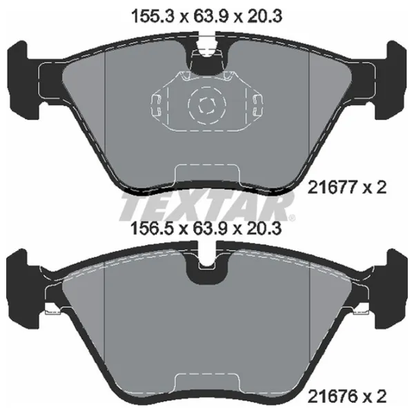 Тормозные колодки Textar 2167703 передние/ дисковые photo 2 Тормозные колодки Textar 2167703 передние/ дисковые photo 2