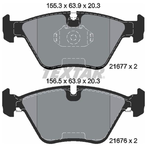 Тормозные колодки Textar 2167703 передние/ дисковые photo 2 Тормозные колодки Textar 2167703 передние/ дисковые photo 2