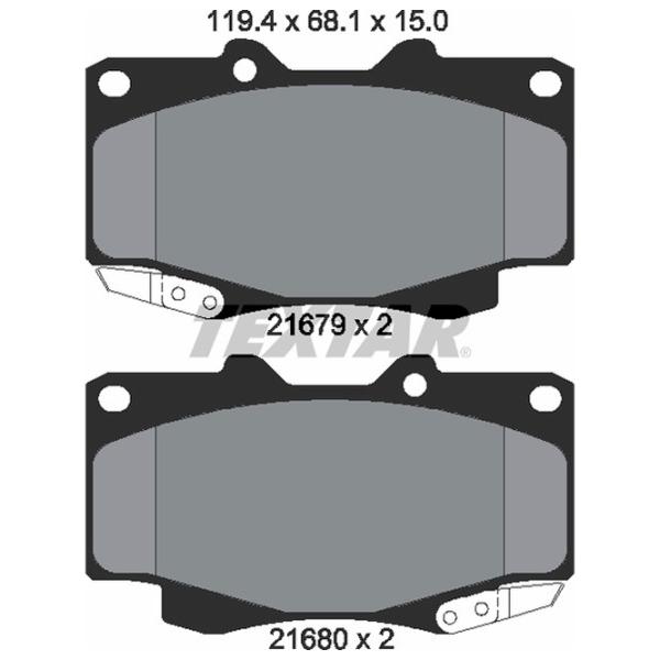 Тормозные колодки Textar 2168001 передние/ дисковые photo 2 Тормозные колодки Textar 2168001 передние/ дисковые photo 2
