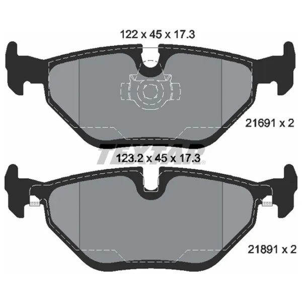 Тормозные колодки Textar 2169103 задние/ дисковые photo 2 Тормозные колодки Textar 2169103 задние/ дисковые photo 2