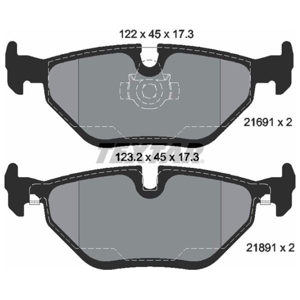 Тормозные колодки Textar 2169103 задние/ дисковые photo 2 Тормозные колодки Textar 2169103 задние/ дисковые photo 2
