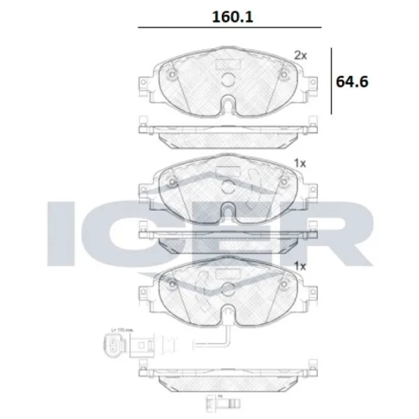 Plăcuțe de frână Icer 182111 față/ disk photo 2 Plăcuțe de frână Icer 182111 față/ disk photo 2