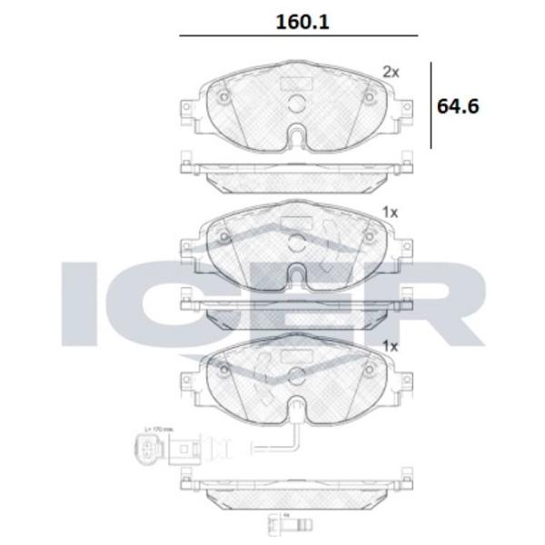 Plăcuțe de frână Icer 182111 față/ disk photo 2 Plăcuțe de frână Icer 182111 față/ disk photo 2