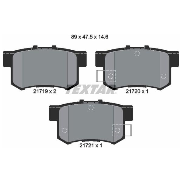 Тормозные колодки Textar 2171901 задние/ дисковые photo 2 Тормозные колодки Textar 2171901 задние/ дисковые photo 2
