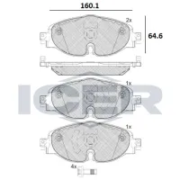 Тормозные колодки Icer 182111-204 передние/ дисковые photo 2