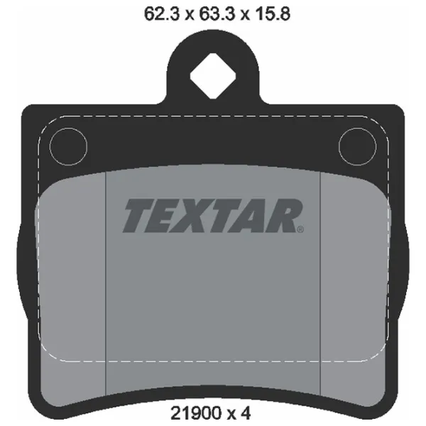 Plăcuțe de frână Textar 2190003 spate/ disk photo 2 Plăcuțe de frână Textar 2190003 spate/ disk photo 2